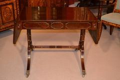 19th Century Regency Rosewood Brass Inlaid Sofa Table