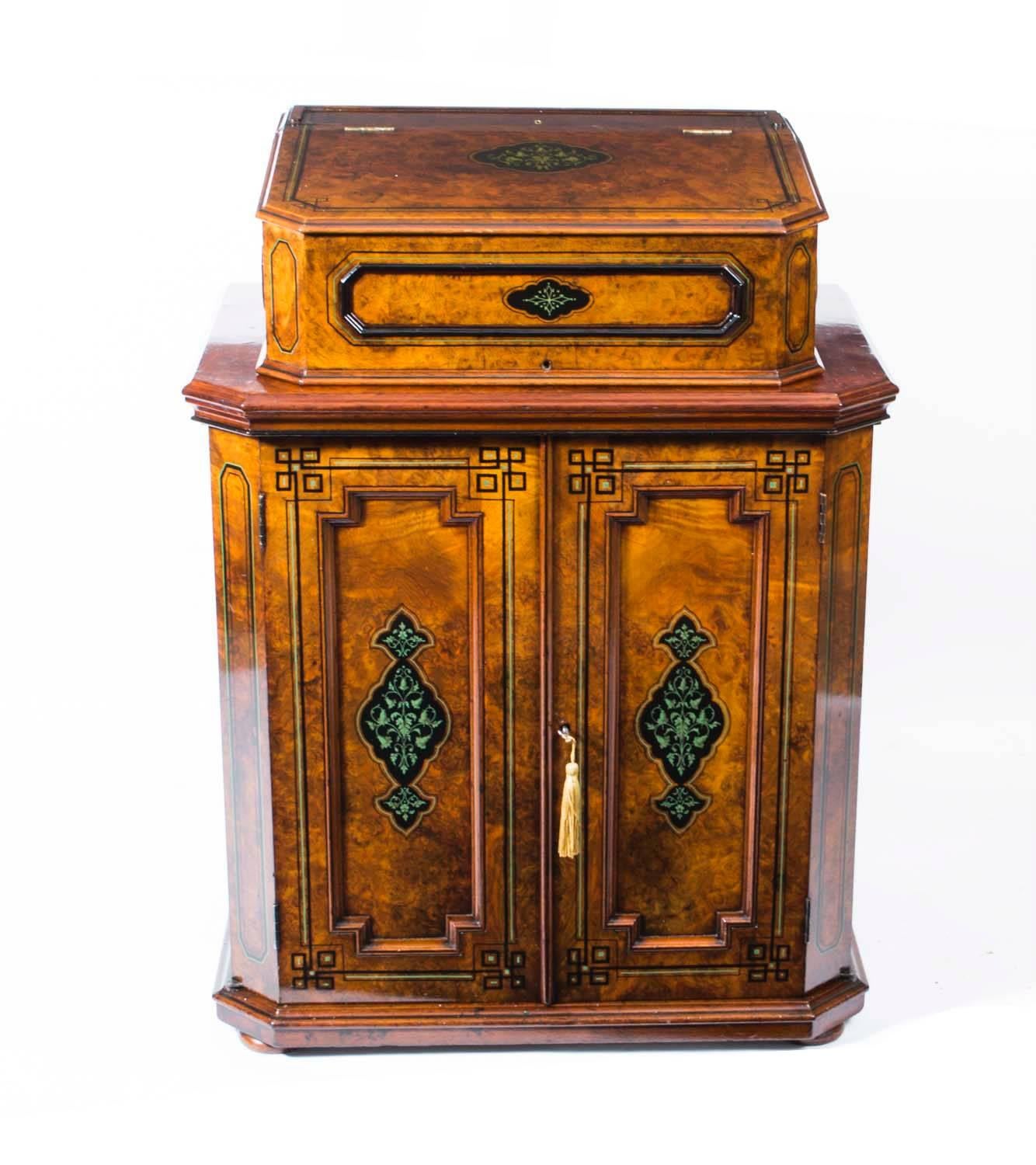 An unusual Victorian Antique Davenport Desk that is reputed to have been made for the Great Exhibition which took place at Crystal Palace, in London, in 1851.

As you can see from the gallery of photographs we have included, it is an elegant and