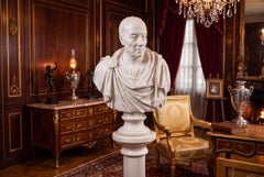 Vintage Marble Bust Roman Statesman Julius Caesar 20th Century