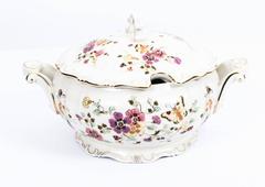 Antique Extensive Zsolnay Porcelain Dinner Service for Eight, circa 1930