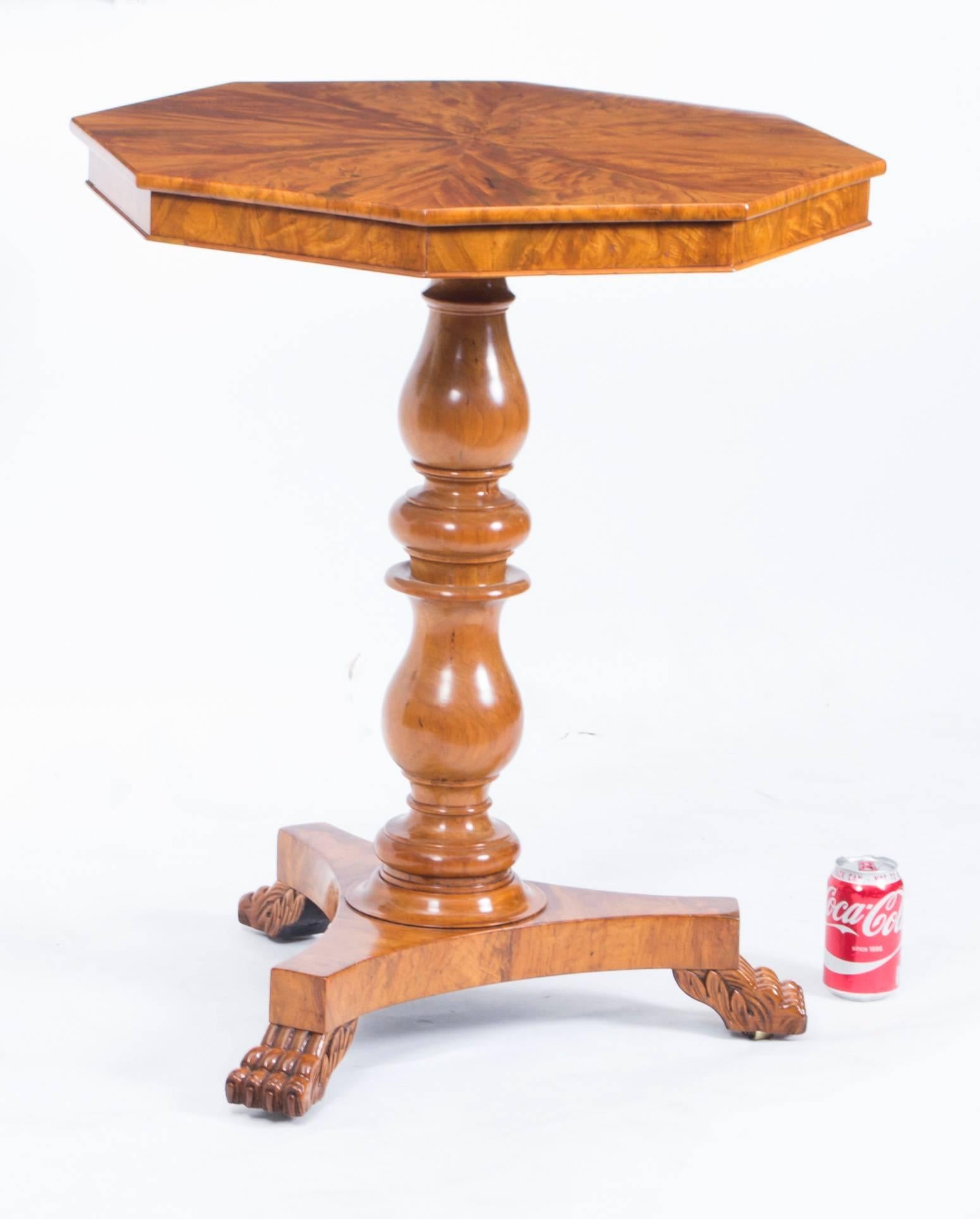 19th Century Louis Philippe Satinwood Octagonal Occasional Table 2