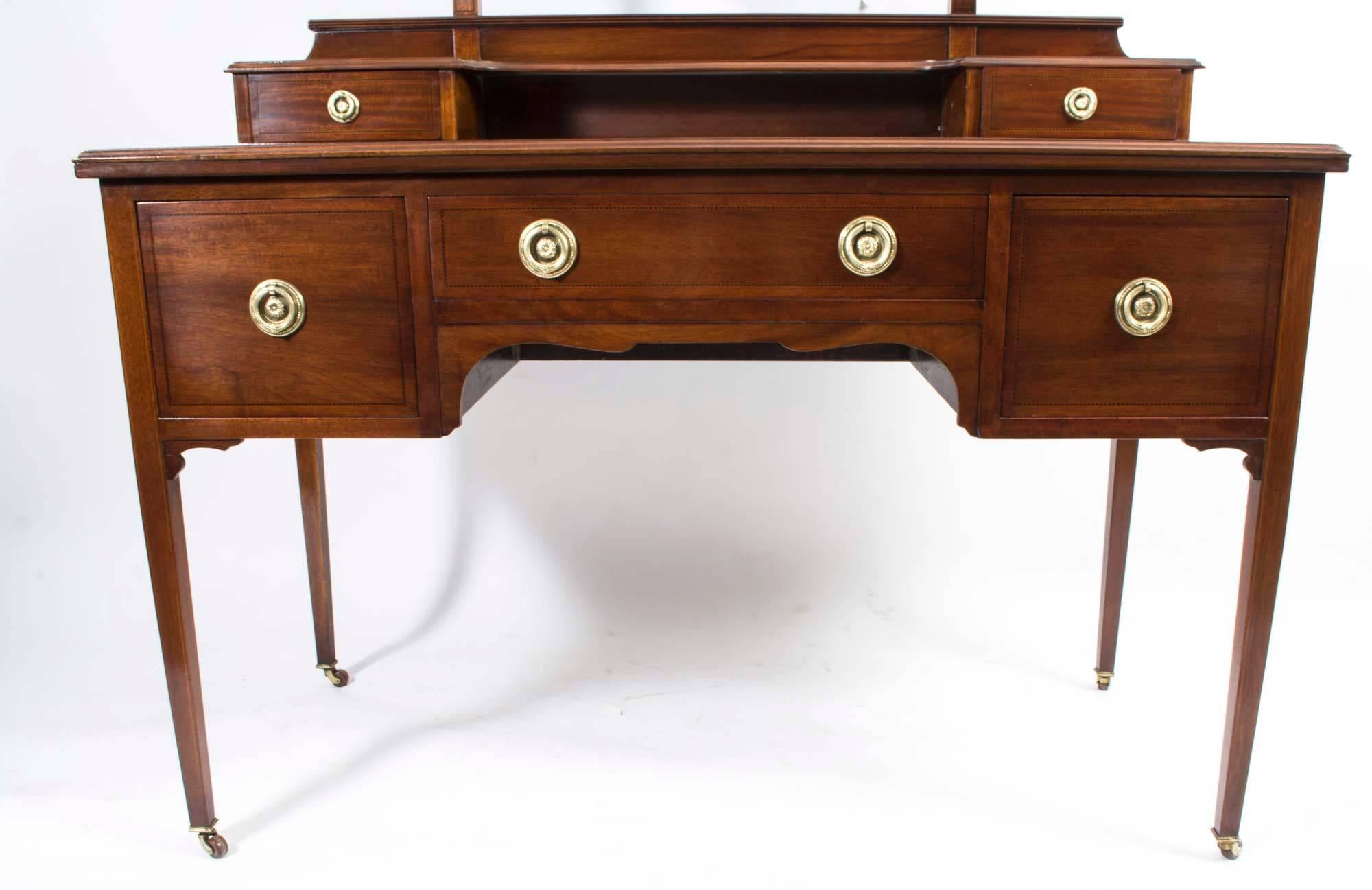 Antique Edwardian Mahogany Dressing Table, circa 1900 In Excellent Condition In London, GB
