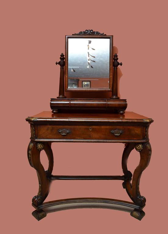 Antique Victorian Mahogany Dressing Table Mirror, circa 1840 For Sale