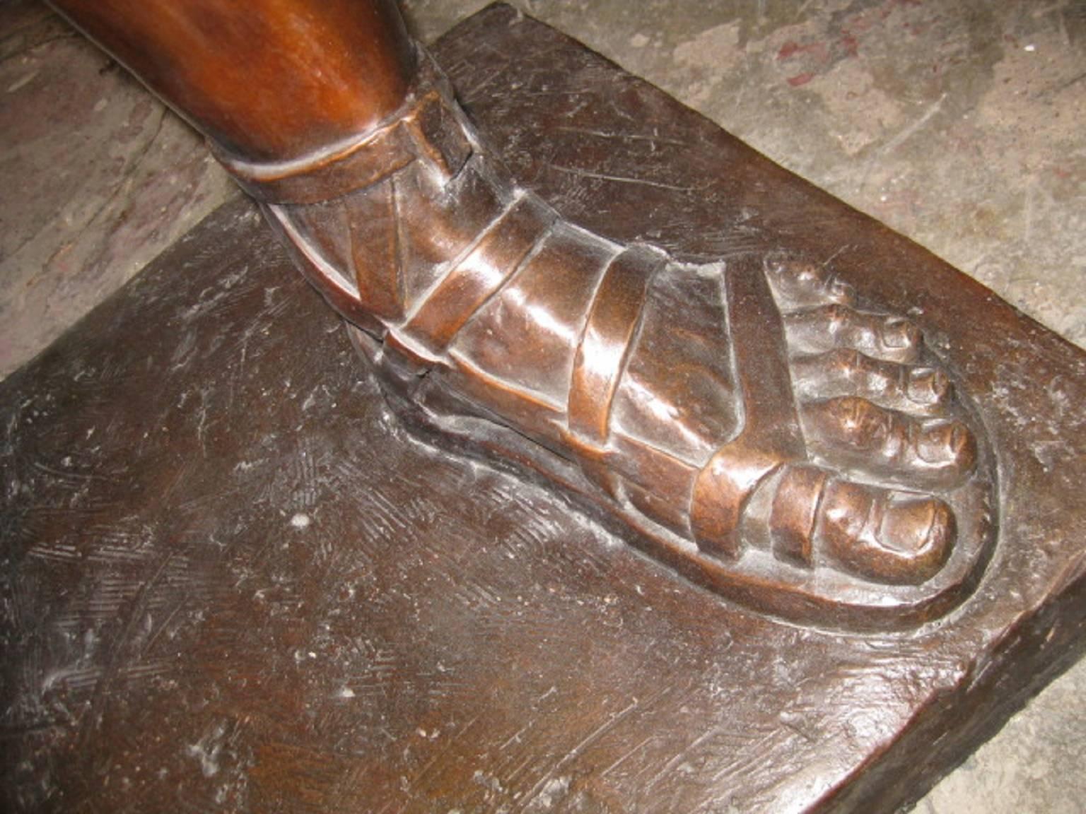 Magnificent Pair of Huge Bronze Roman Soldier Statues In Excellent Condition In London, GB