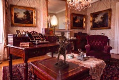 Antique Large French Bronze Lamp of 'Gloire Et Fortune' 19th Century