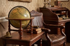 Globe terrestre victorien ancien de 12 pouces par Malby's19thCentury