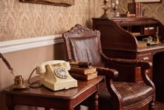 Vintage colour bakelite rotary model 328L telephone 1952 Mid 20th Century