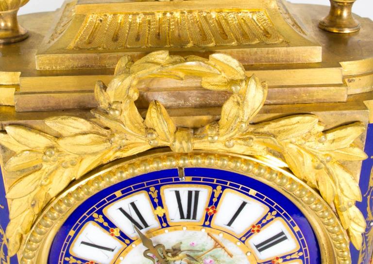 19th Century French Ormolu Porcelain Mantel Clock at 1stDibs french