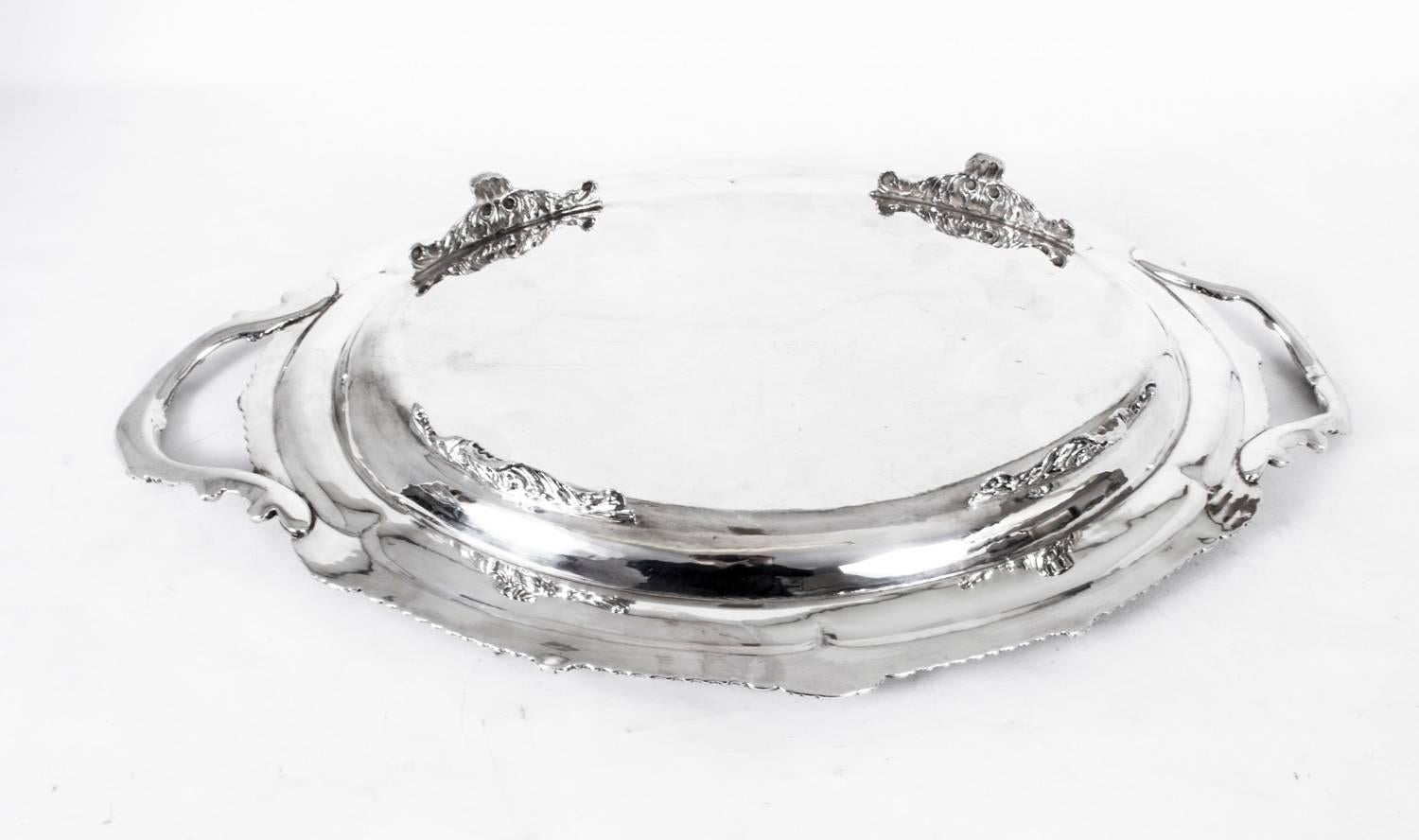 Antique Large Sterling Silver Tray by Paul Storr 1826 2