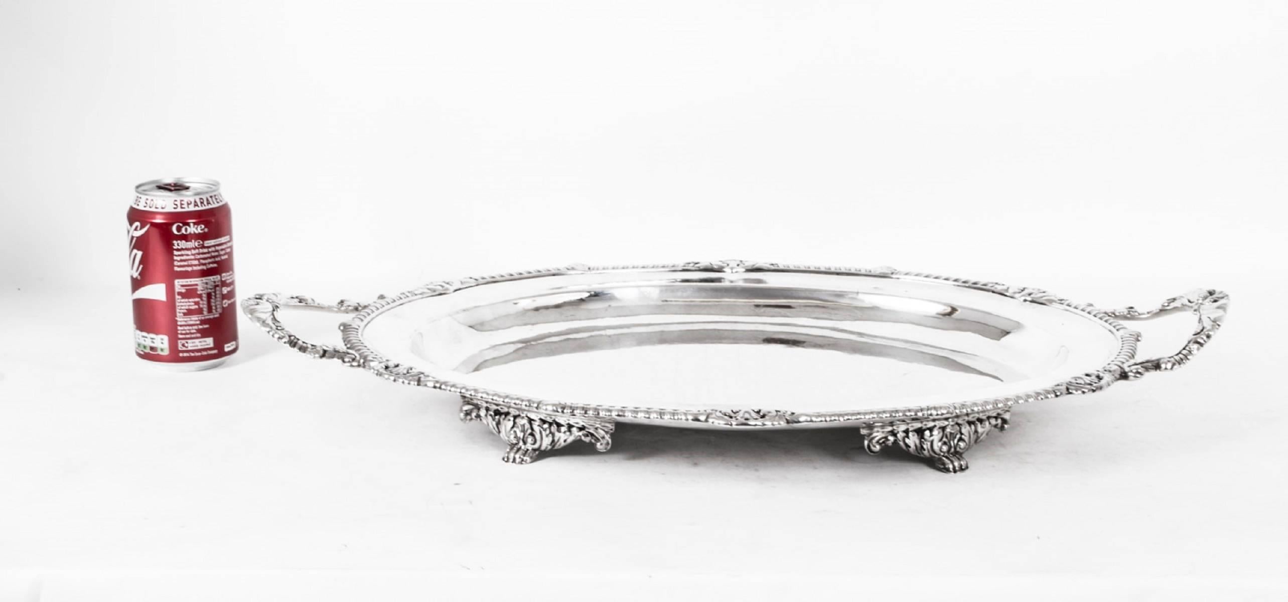 Antique Large Sterling Silver Tray by Paul Storr 1826 5