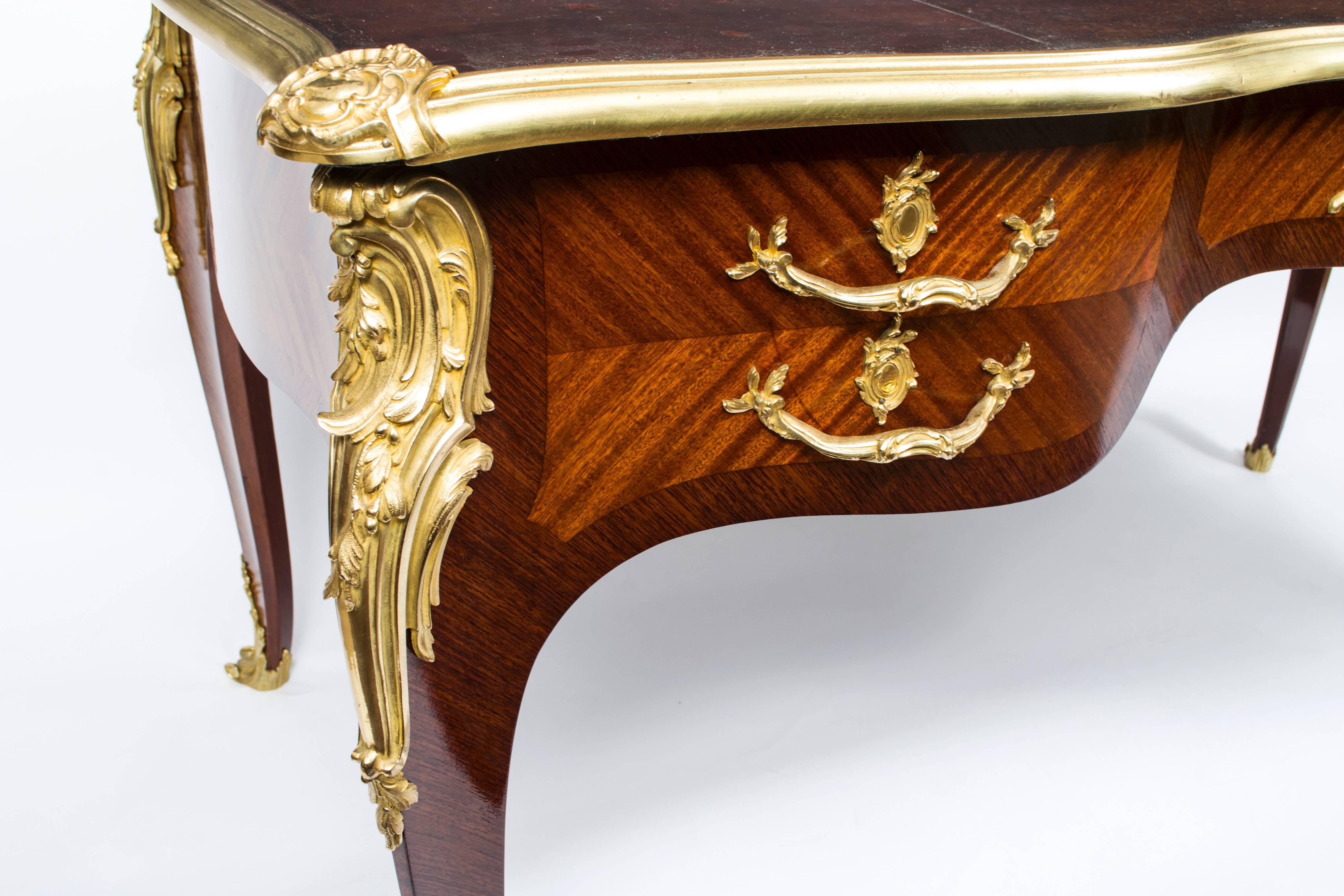 Antique French Writing Table Desk Bureau Plat, circa 1860 In Excellent Condition In London, GB