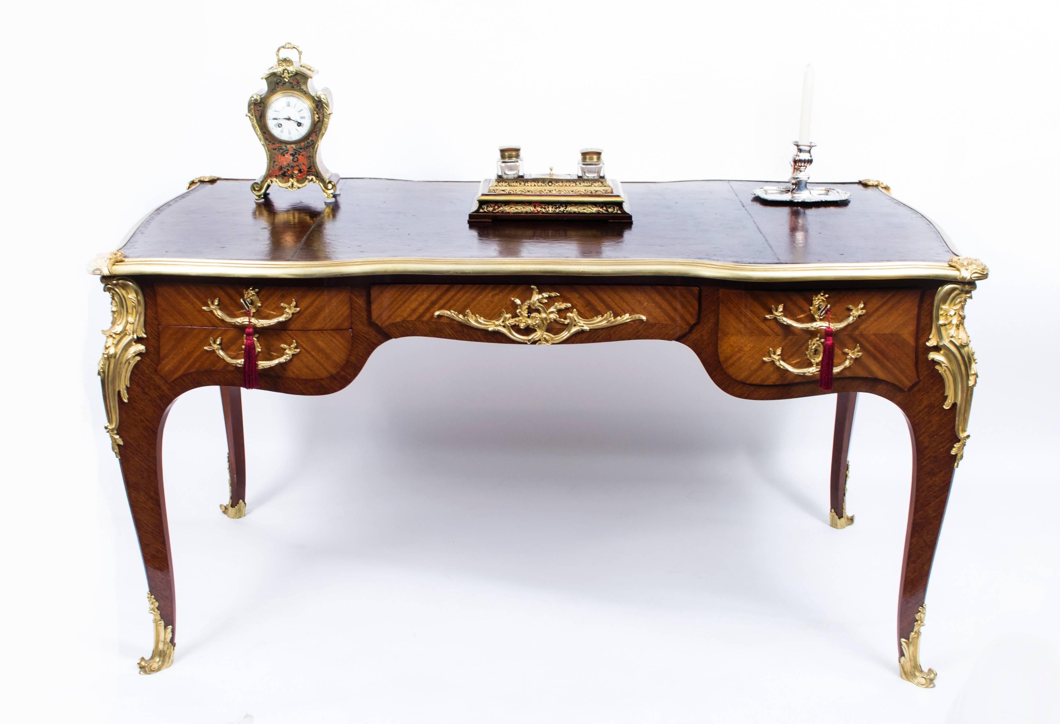 Antique French Writing Table Desk Bureau Plat, circa 1860 6