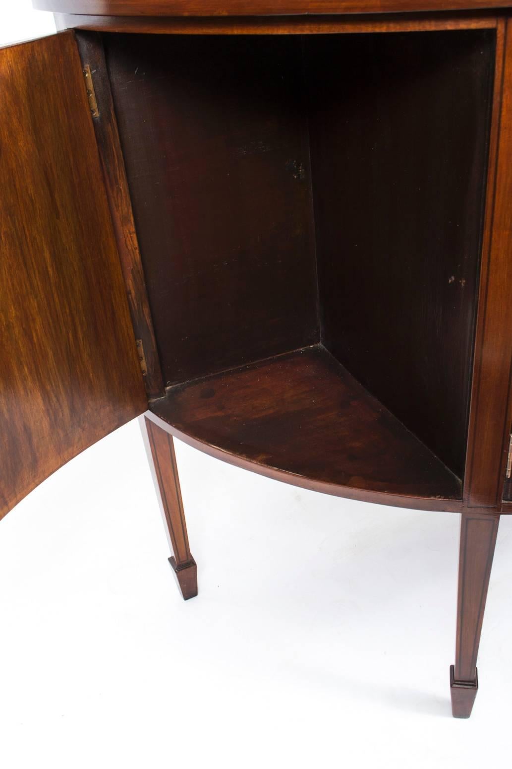 Antique George III Half-Moon Mahogany Side Cabinet, circa 1780 1