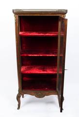19th Century French Kingwood and Marquetry Display Cabinet