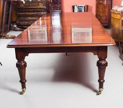 Antique Victorian Dining Table and Leaf Holder, circa 1850