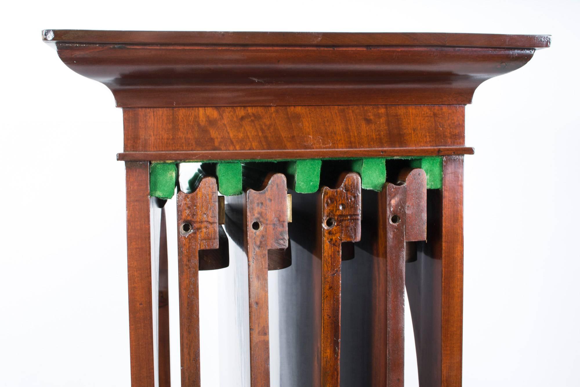 British Antique Victorian Dining Table and Leaf Holder, circa 1850