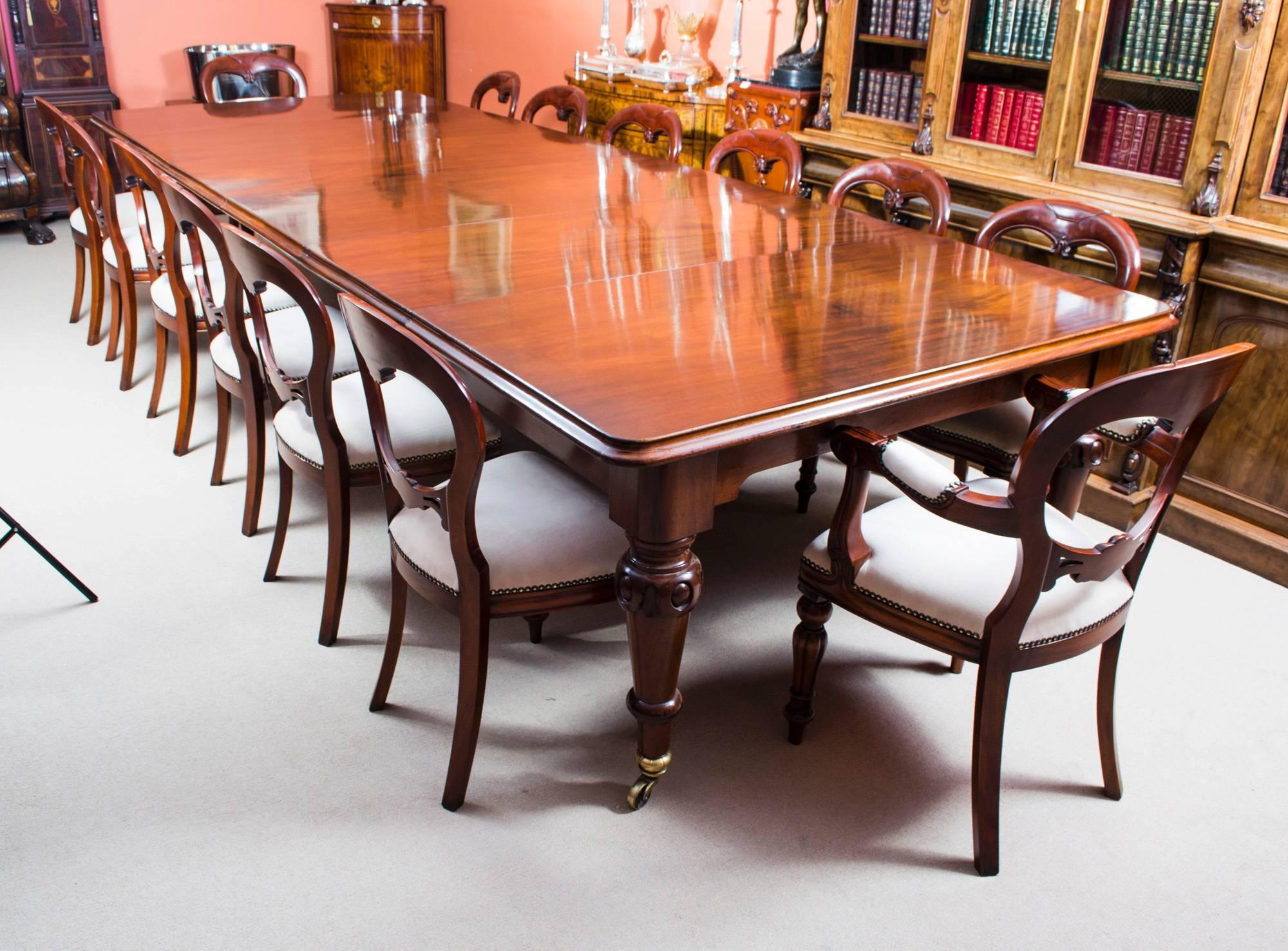 Antique Victorian Dining Table and Leaf Holder, circa 1850 2