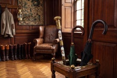 Antique French Gold Plate Sevres Porcelain Walking / Sword Stick 19thC 91cm 36"