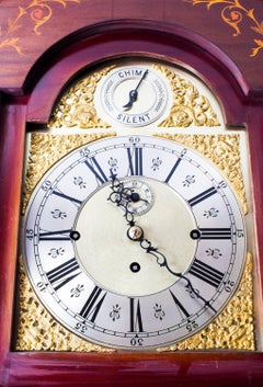 Antique Late Victorian English 5 Tube Musical Longcase Clock 19th Century