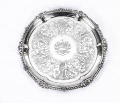 Antique Pair of Paul Storr Sterling Silver Salvers, 1814