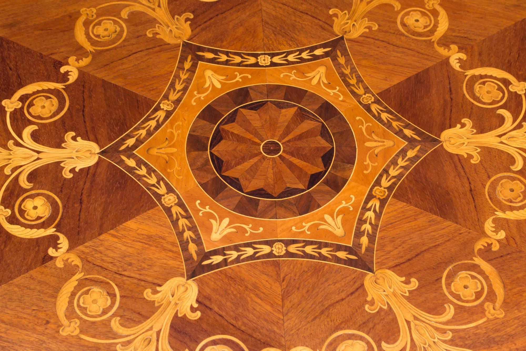 Vintage French Empire Style Marquetry Coffee Table, circa 1970 In Excellent Condition In London, GB
