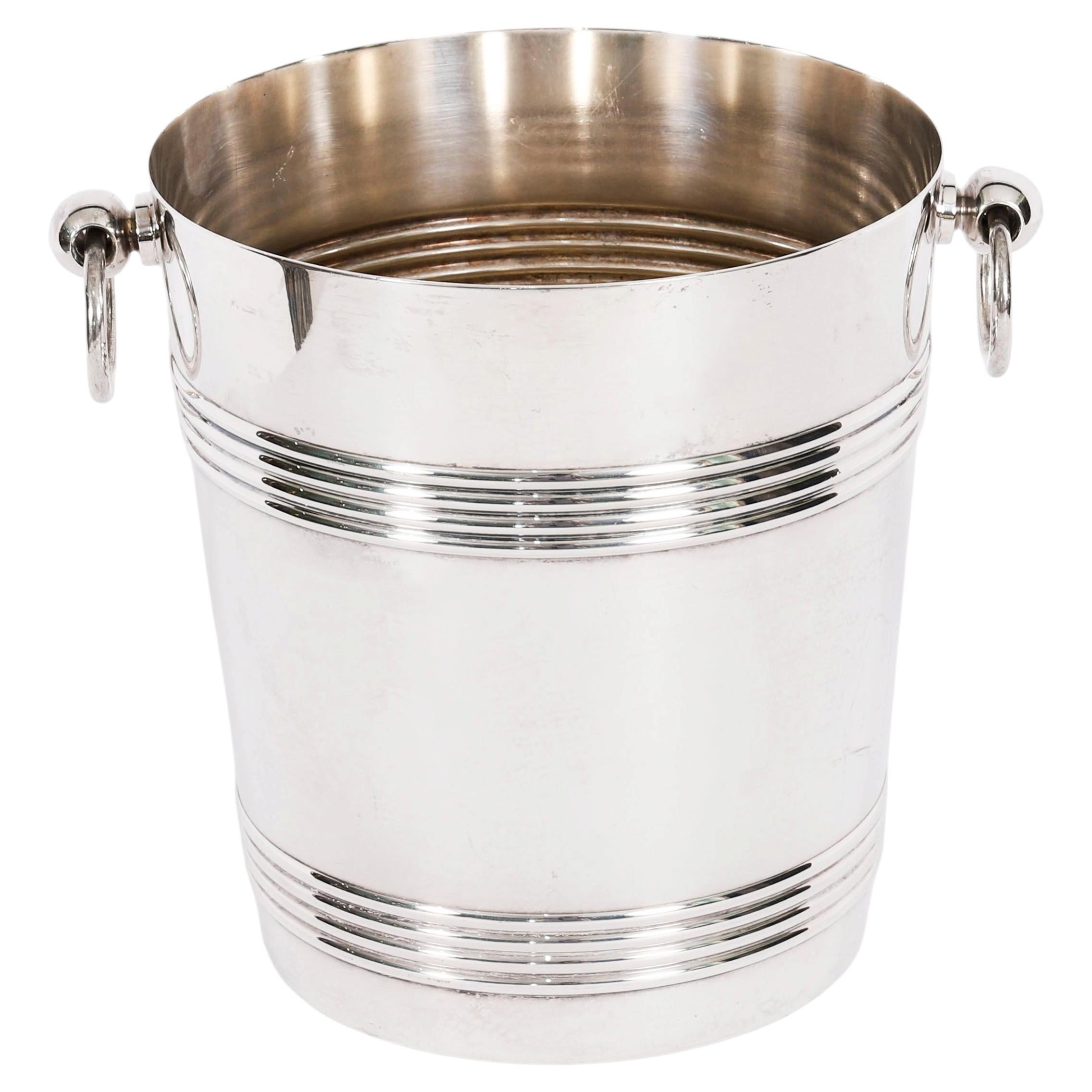 Antique Art Deco Silver Plated Wine Champagne Cooler by Christofle 20th Century