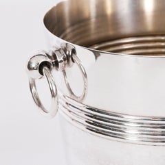 Antico raffredda-vino e champagne in argento placcato in stile Art Déco di Christofle, XX secolo