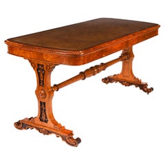 Bureau antique victorien en chêne taillé, de style Gillows, XIXe siècle