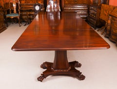 Antique 10ft6" George IV Regency Twin Pedestal Dining Table 19th Century