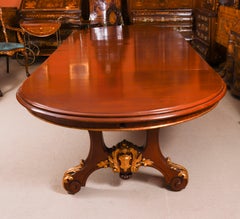 Antique Victorian Twin Pedestal Dining Table by Wylie & Lochead, Glasgow 19th C