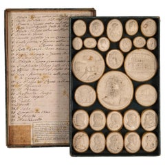 Antique Set Plaster Grand Tour Intaglios Pietro Bracci 18th Century
