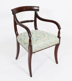 Set di 8 sedie da pranzo scozzesi d'epoca Regency, circa 1820, XIX secolo
