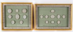 Coppia di intagli in gesso incorniciati d’epoca del Grand Tour, XIX secolo