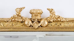 Antique Freemasons Masonic Giltwood Mirror 19th Century 73x59cm