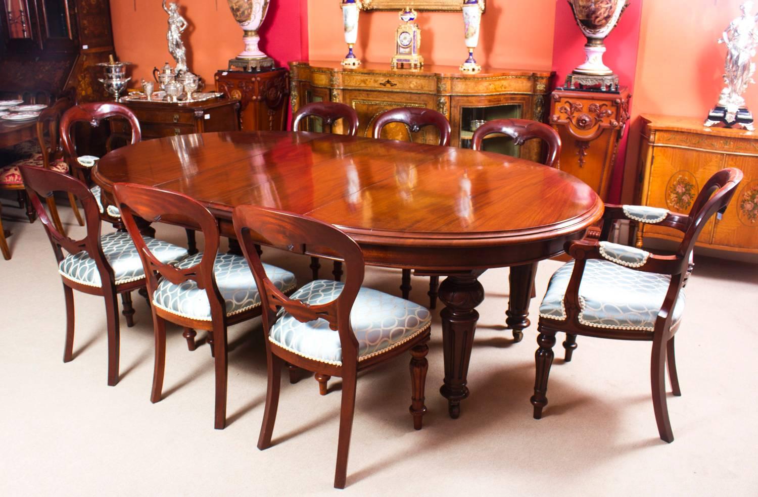Antique Victorian Oval Extending Dining Table, circa 1860 3