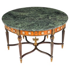 Vintage Ormolu Mounted Coffee Table Marble Top H&L Epstein Style Mid-Century