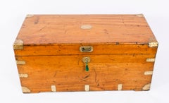 Antique Military Campaign Camphorwood Trunk Coffer c1840 19th C