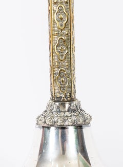 Antique Silver Plated Parcel Gilt Table Lamp by Mappin & Webb's 19th C