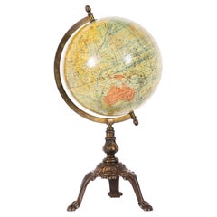 Antique French Terrestre Globe Lebegue & Cie Dated 1880