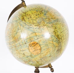 Antique French Terrestre Globe Lebegue & Cie Dated 1880