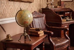 Antique French Terrestre Globe Lebegue & Cie Dated 1880