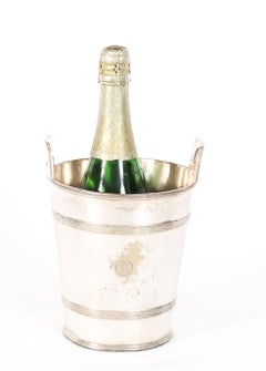 Antique Art Deco Silver Plate Champagne Cooler by Hutton Sheffield 20th Century