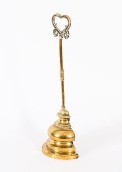 Antique Victorian Brass Door Stop / Porter 19th Century