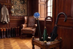 Antique Lapis Lazuli Walking Stick Cane by Briggs C1900 98cm-38.5 inch