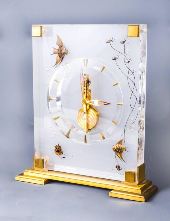 Mid-20th Century Jaeger le Coultre Marina Angel Fish Desk Clock at ...