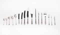 Vintage English Silver Plated 115 Piece 8 Setting Canteen Cutlery 20th Century