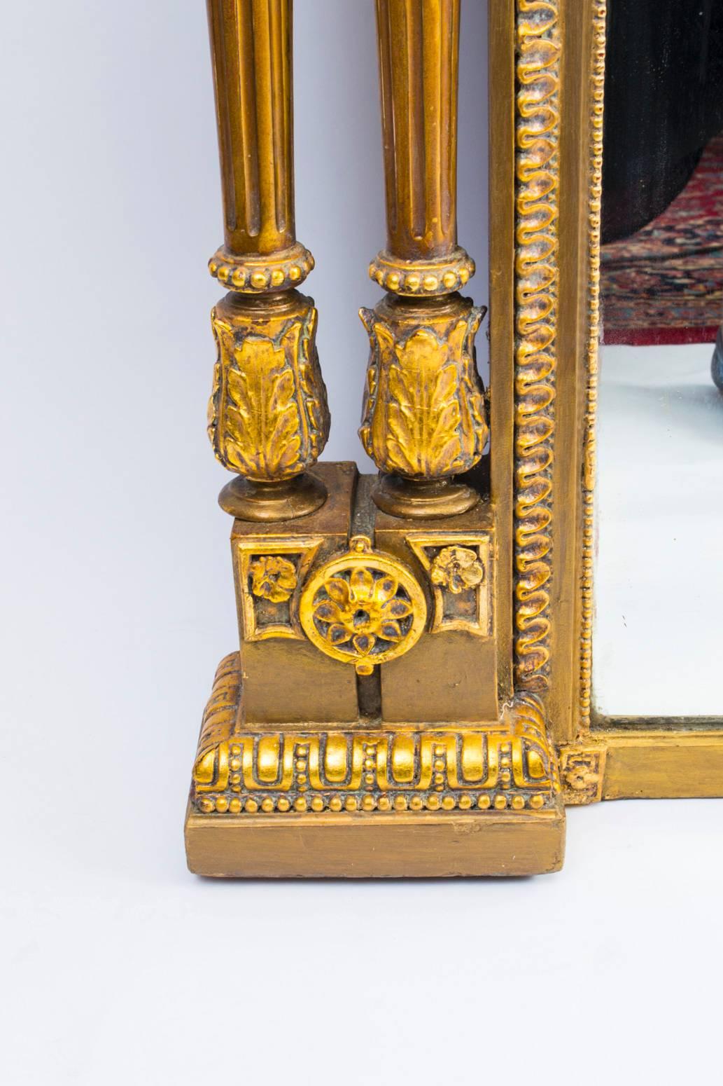Antique Victorian Giltwood Overmantel Mirror, circa 1860 2