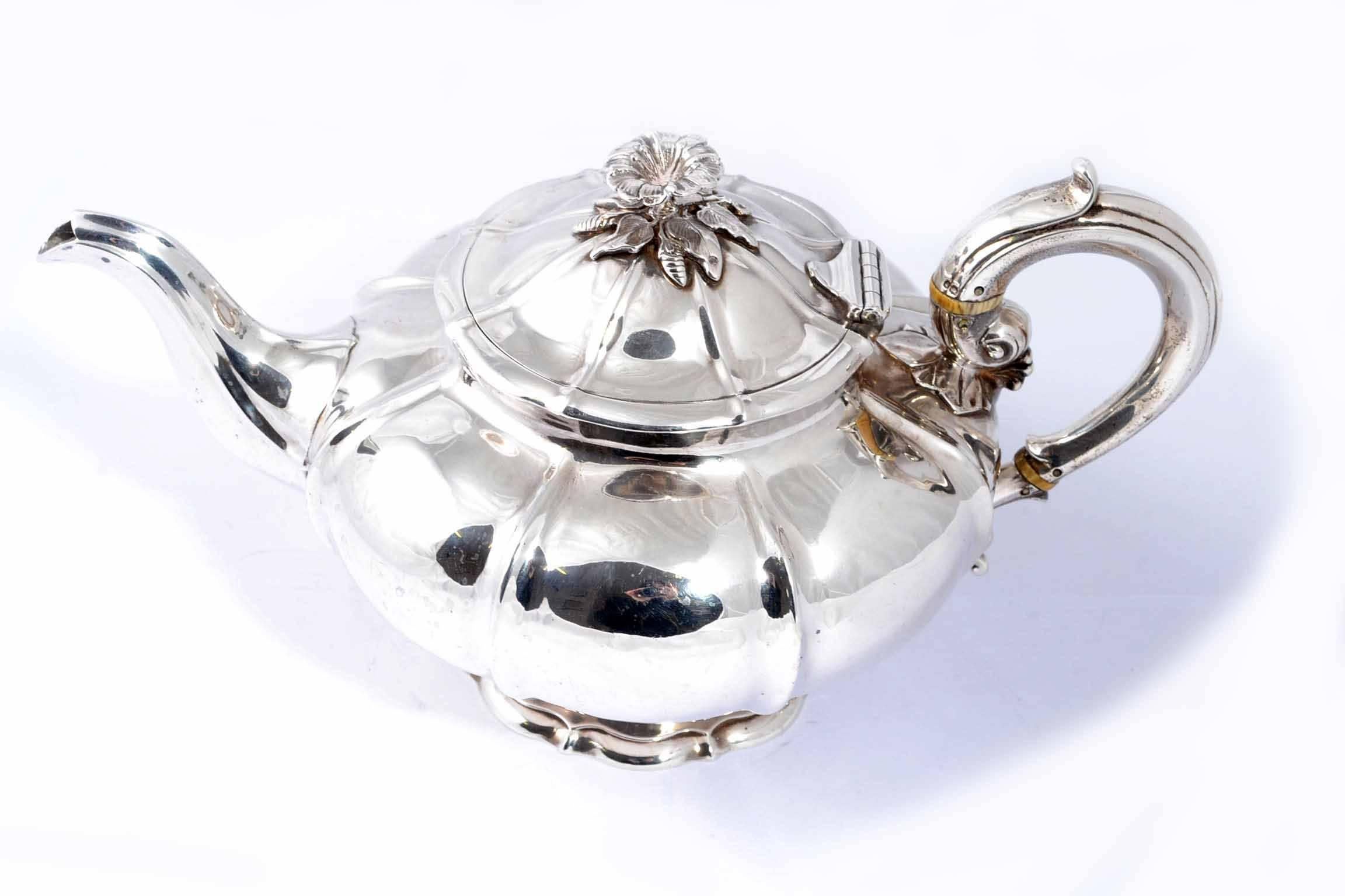 Sterling Silver Antique Victorian Silver Teapot, 1832