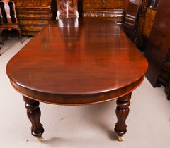 Antique 15ft George III Cuban Flame Mahogany Extending Dining Table Circa 1810