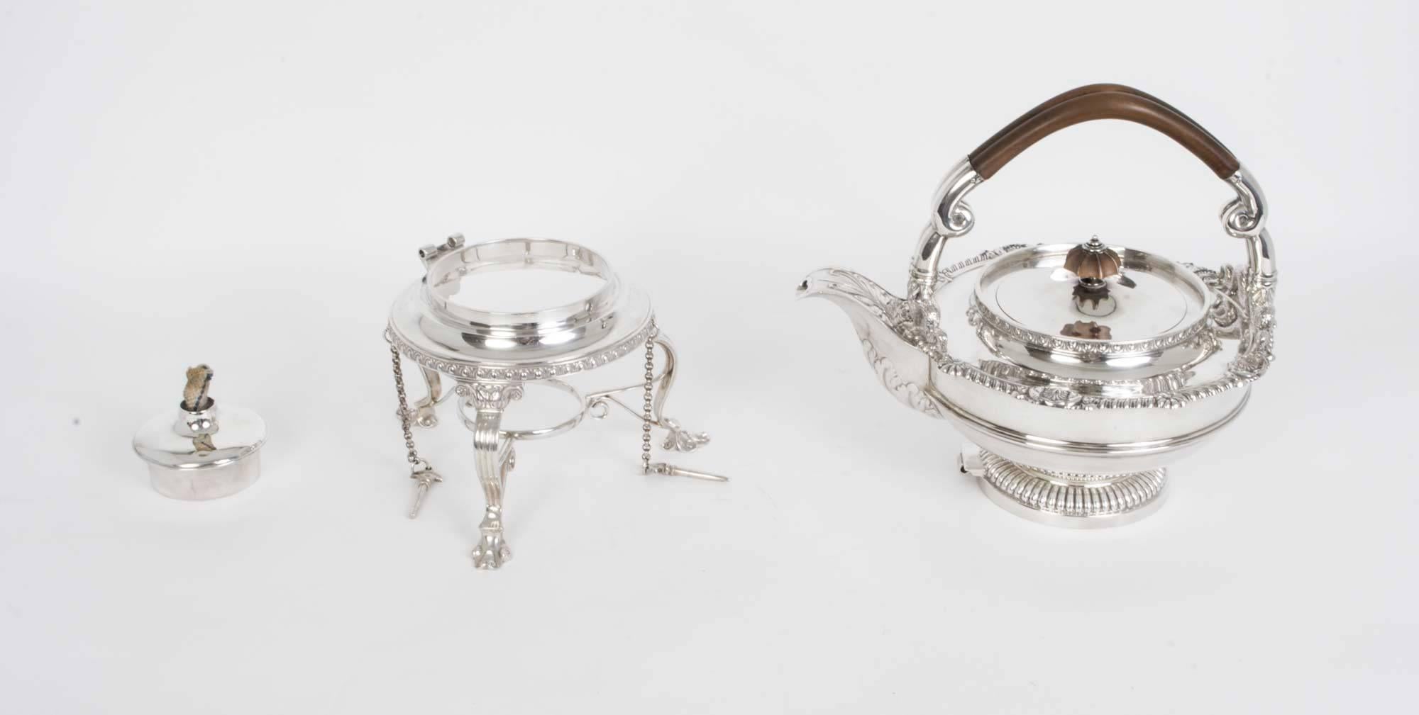 Antique Silver Tea Coffee Set of Five Paul Storr Style, 1917 2